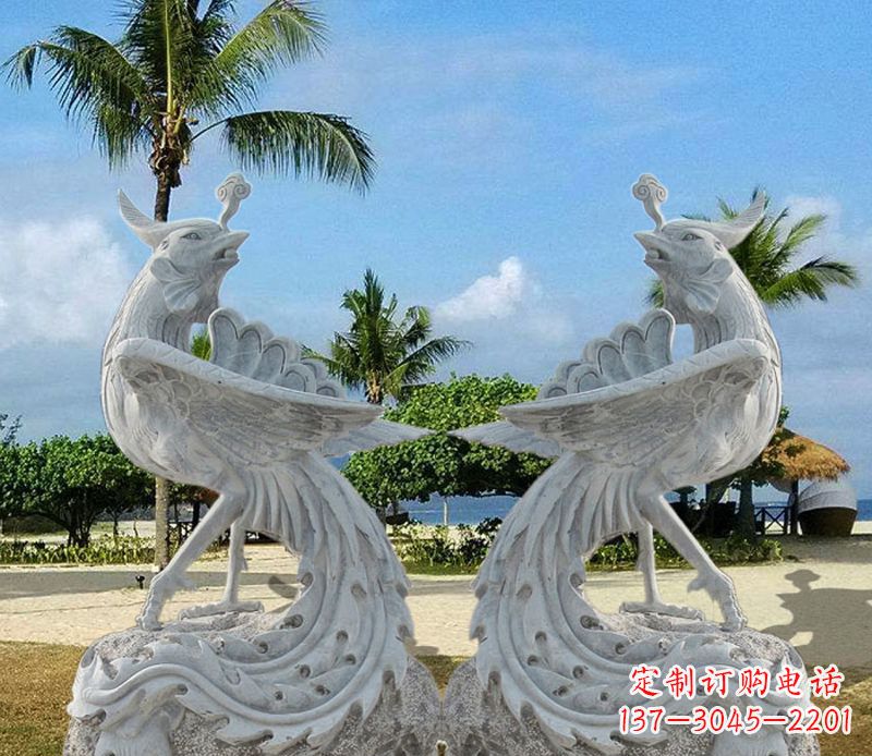 南阳神兽凤凰石雕