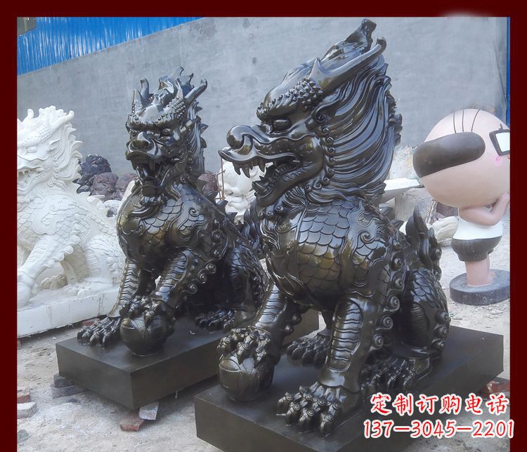 南阳中领雕塑的麒麟铜雕是塑造精美的工艺结果。…