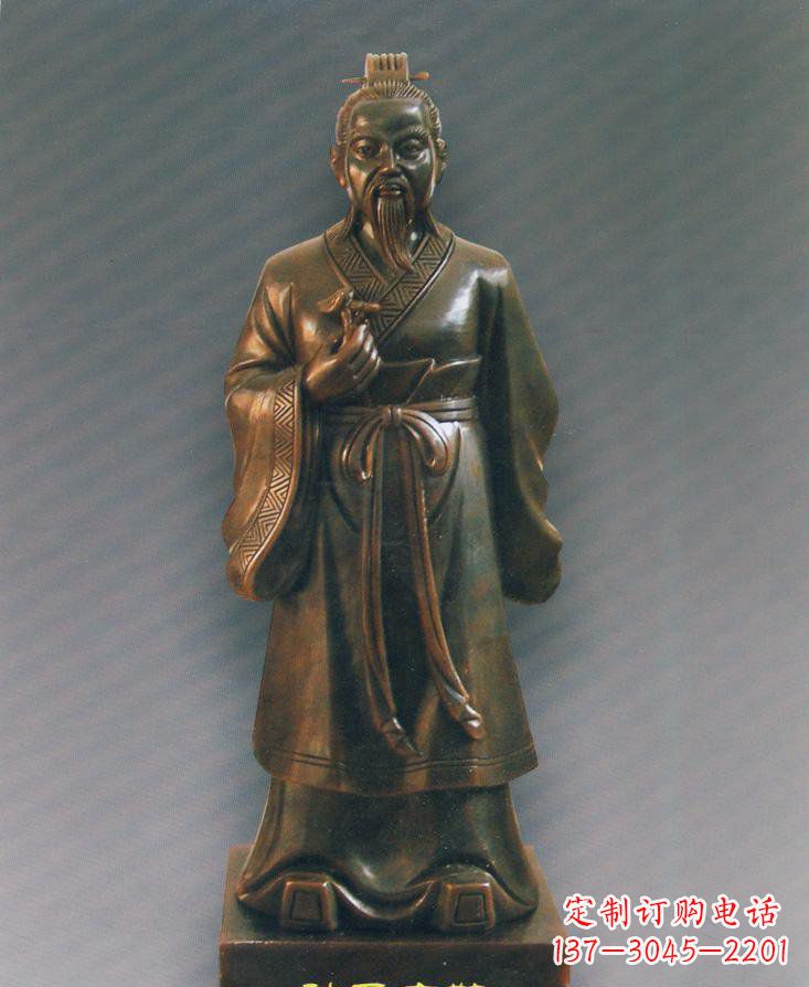 南阳扁鹊仿铜人物雕塑-独特的玻璃钢雕刻