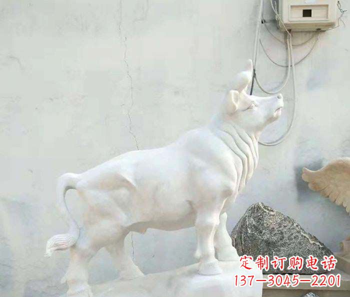 南阳精美汉白玉石动物雕塑