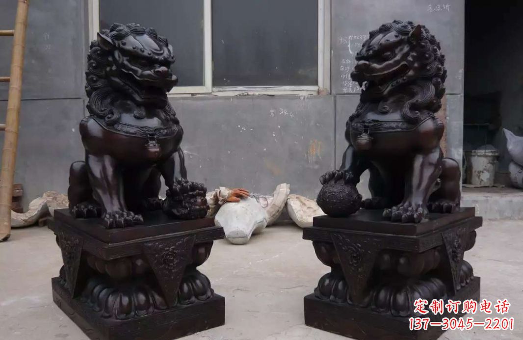 南阳中领雕塑狮子雕塑,超精致的铜雕艺术