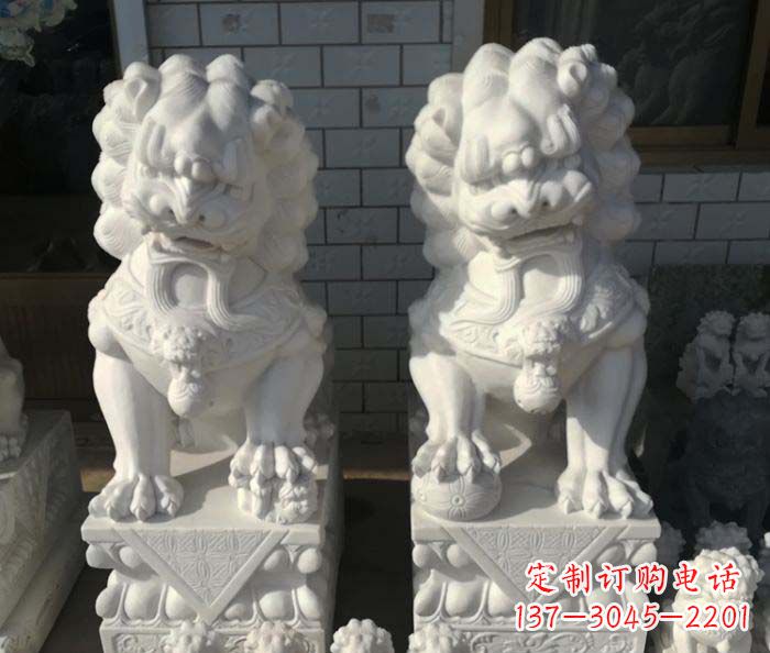 南阳狮子门口石雕,工艺精湛品质卓越