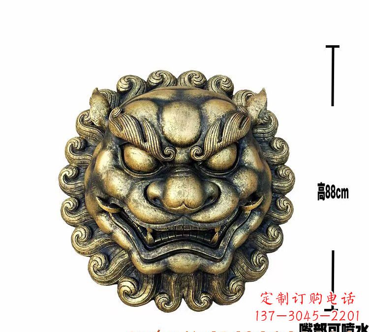 南阳领雕品质狮子头铜雕
