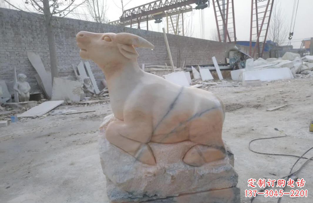 南阳精美动物十二生肖石雕