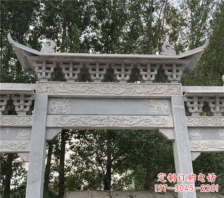南阳石材石雕牌坊