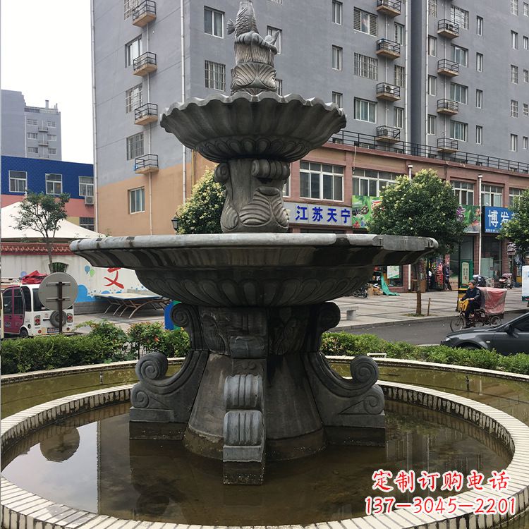 南阳石材石雕喷泉:高品质的室外装饰艺术品