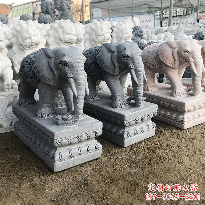 南阳中领雕塑:精美大象雕塑