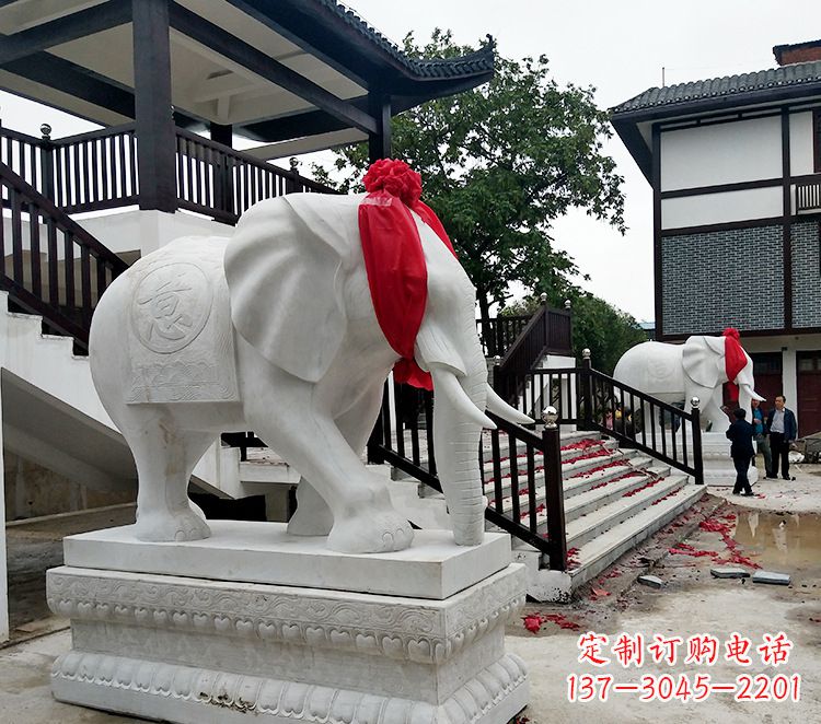 南阳迎接观音祝福的精美大象观音栏杆