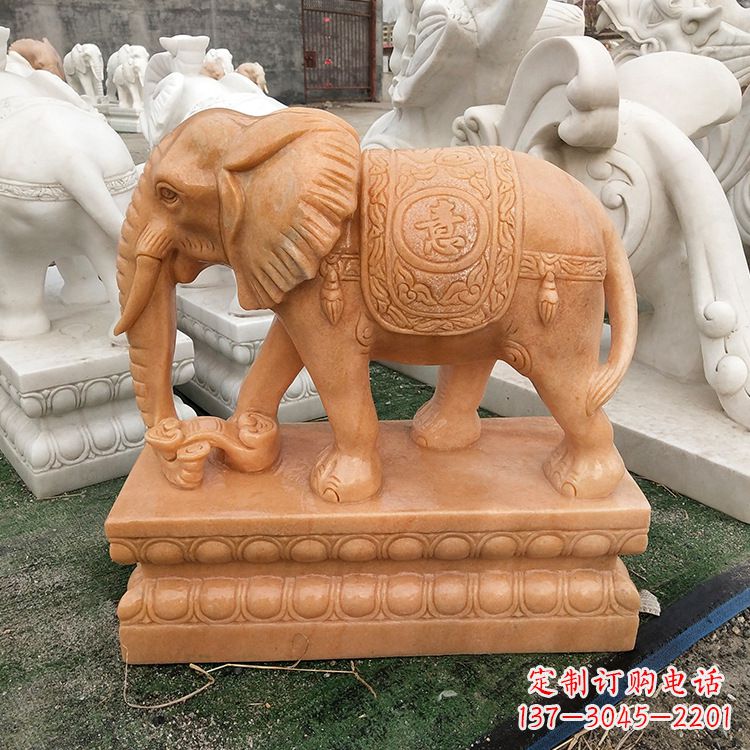 南阳立柱大象雕塑,集美观和实用于一体