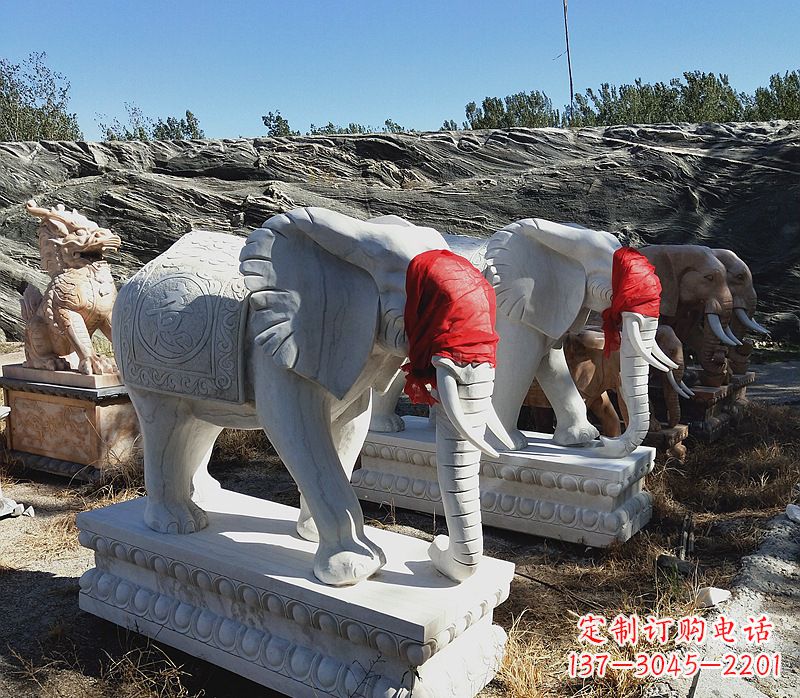 南阳石雕大象别墅,集象美于一体