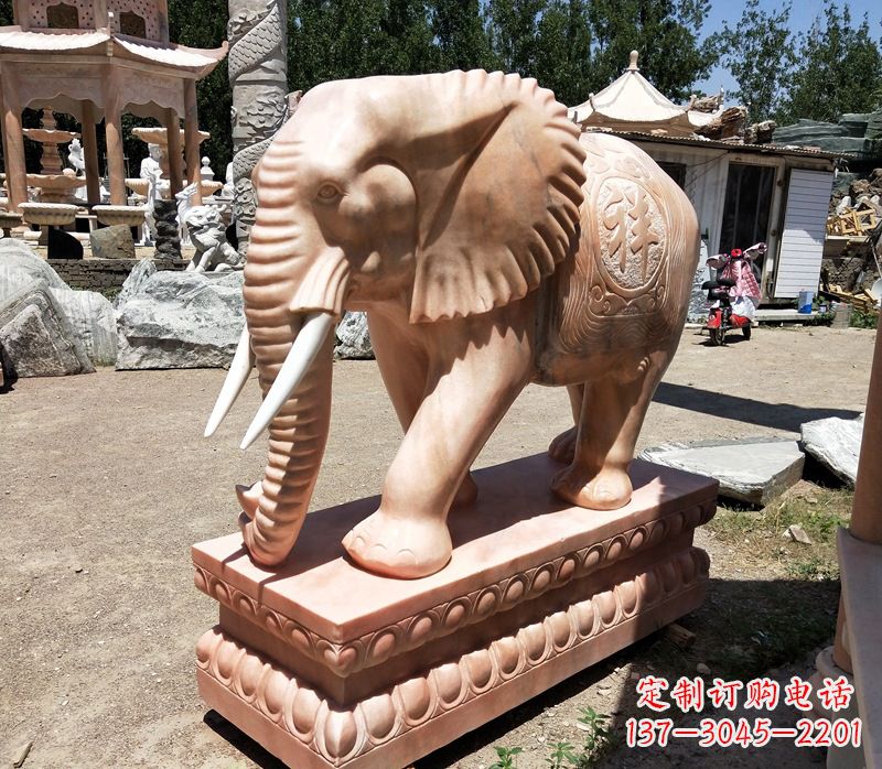 南阳精美大象櫈,领雕工艺独特