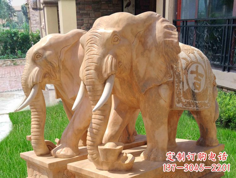 南阳石雕大象风水