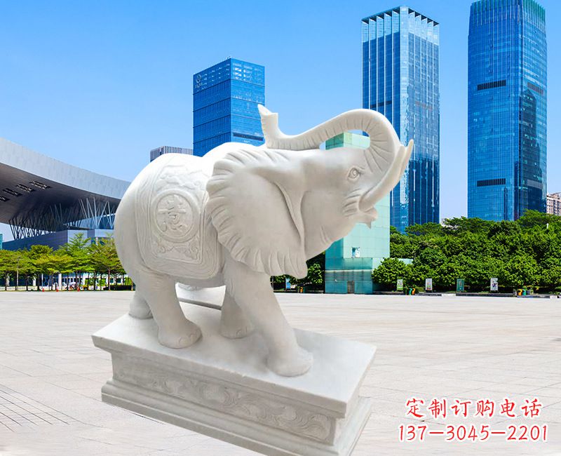 南阳石雕大象喷泉