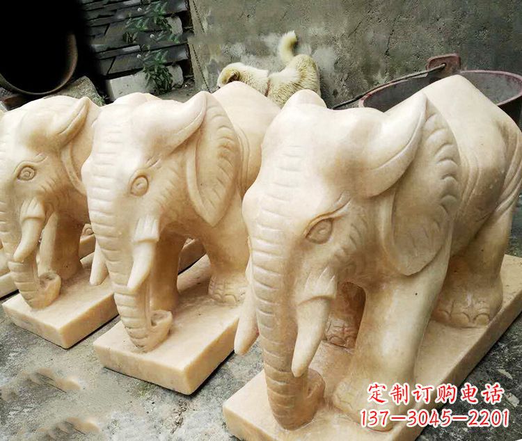 南阳石雕大象喷水雕塑,令人惊叹的艺术之作
