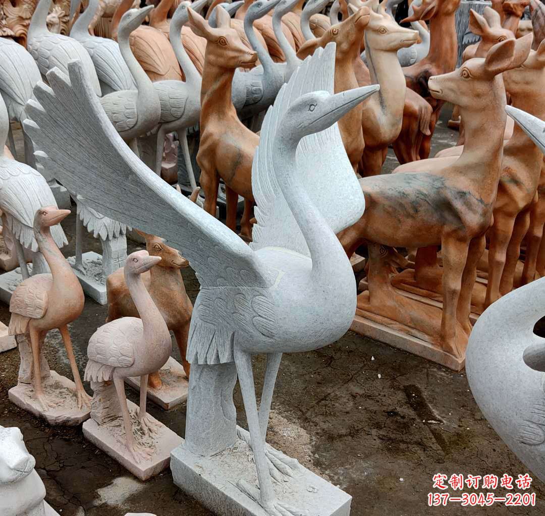南阳丹顶鹤雕塑,令您汲取自然之美