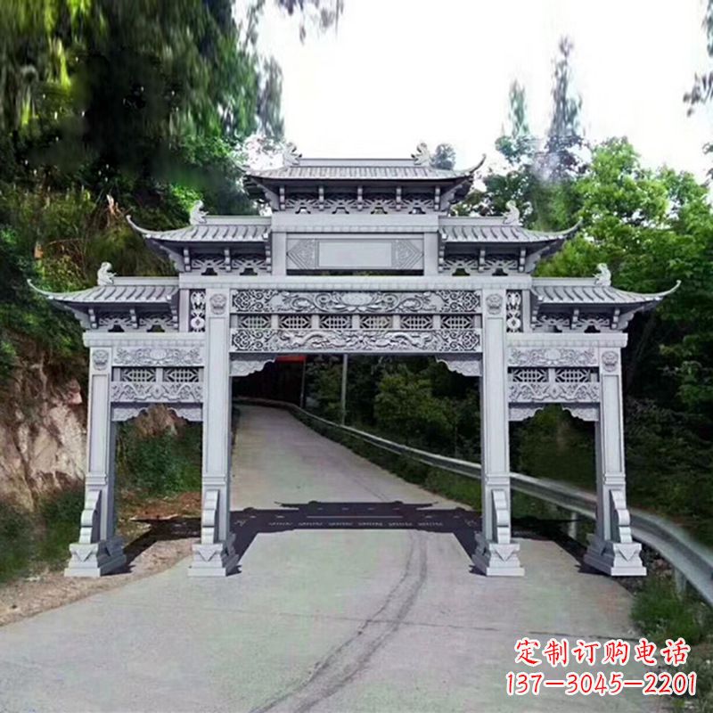 南阳石雕的牌楼
