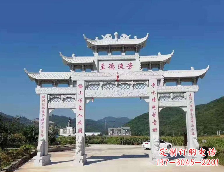 南阳匠心制作,精致牌坊雕塑