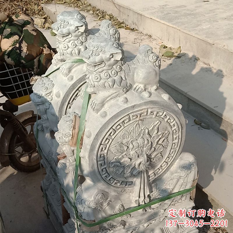 南阳石雕仿古门墩