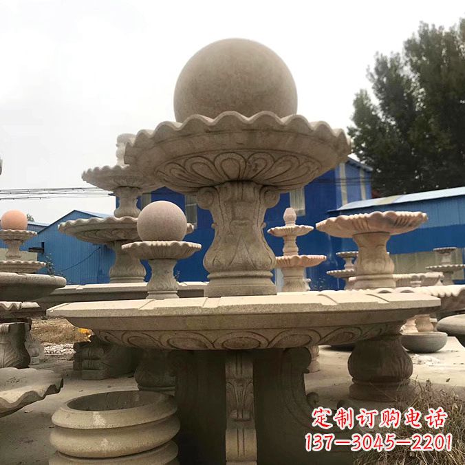 南阳拥有祥和之美的玉石风水球雕塑