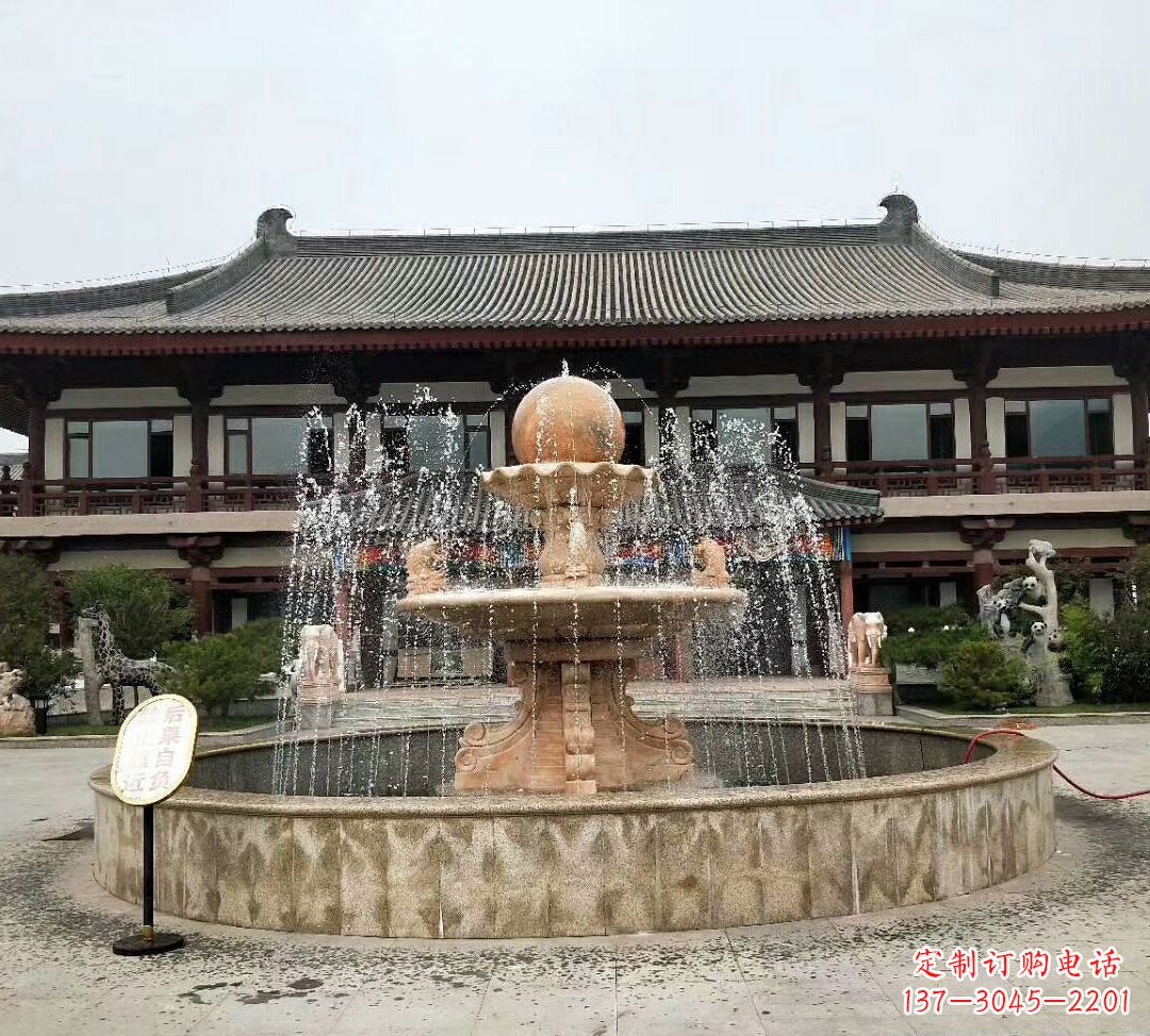 南阳中领雕塑手工定制风水球雕塑
