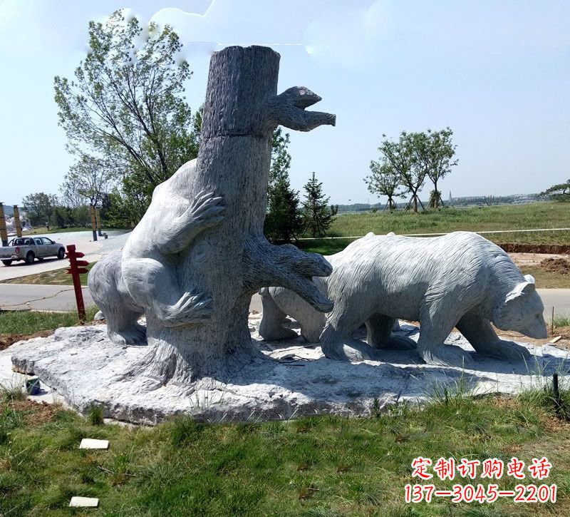 南阳欧洲风格狗熊公园雕塑