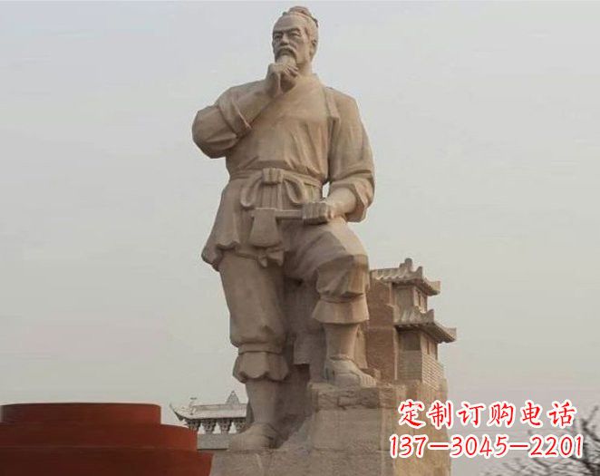 南阳重拾古代风采,中领雕塑打造高贵的鲁班雕塑