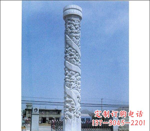 南阳中领雕塑厂家-优质定制龙柱石雕