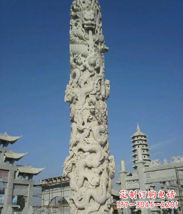 南阳精美雕塑,华表龙柱雕塑