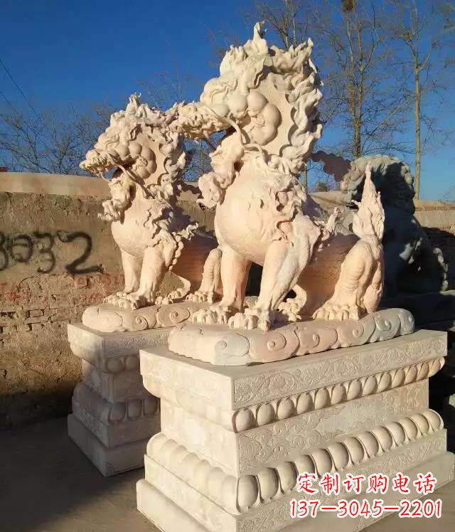 南阳完美的石雕-麒麟雕塑