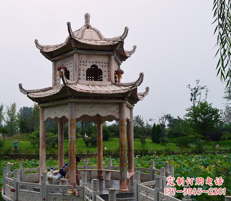南阳石雕凉亭景观雕塑