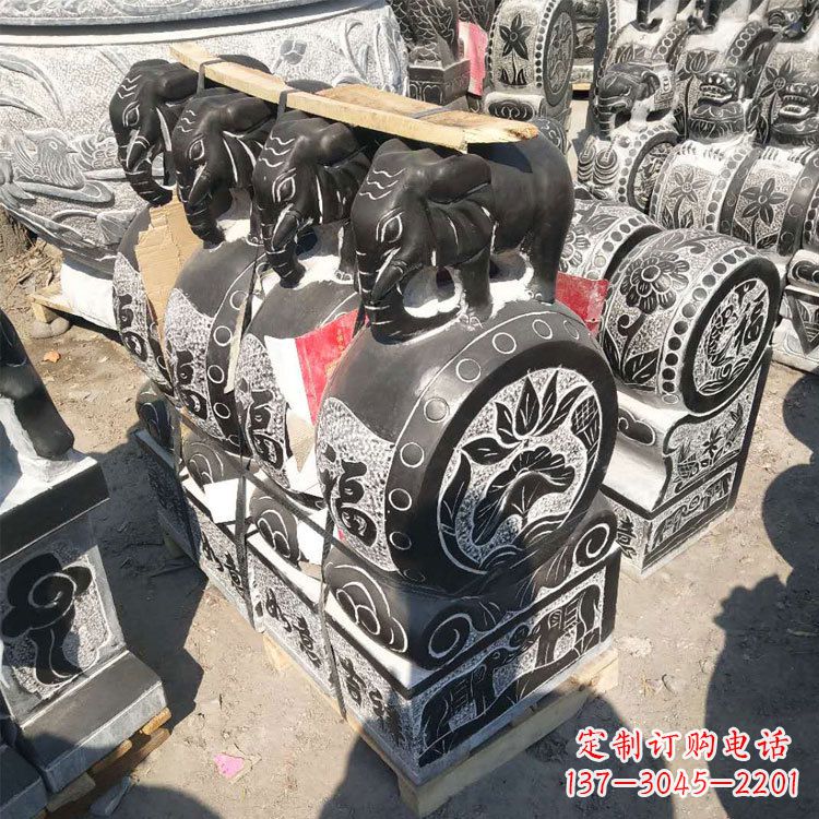 南阳艺术精品,凤凰雕塑门墩