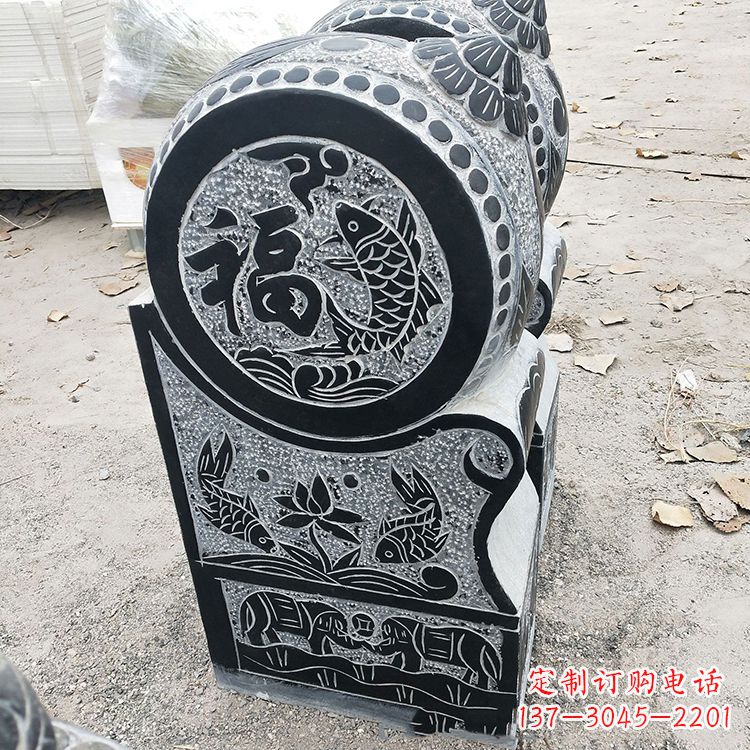 南阳青石门墩雕塑,让您的家居典雅自有格调