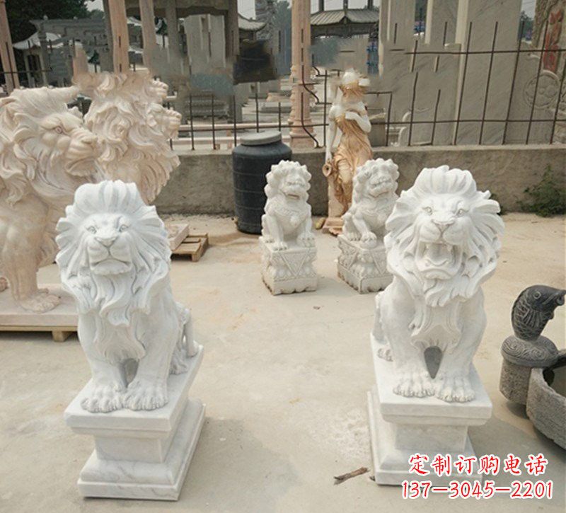 南阳传承欧式历史的狮子雕塑