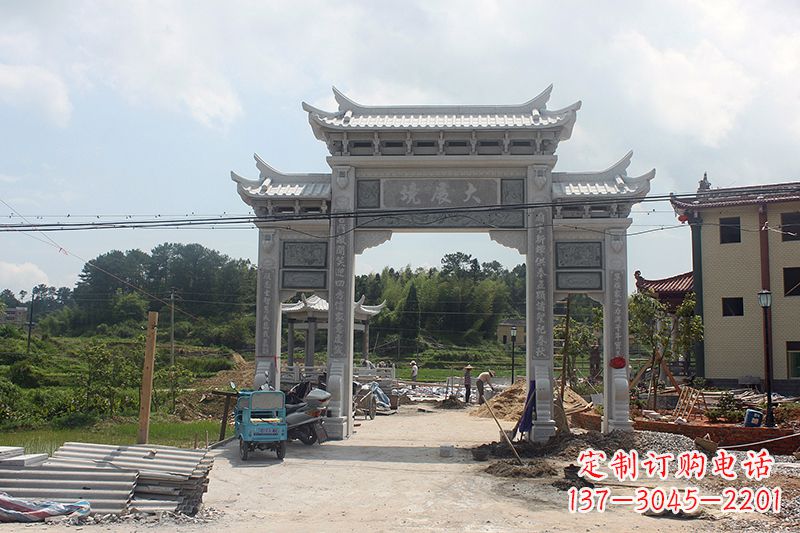 南阳中领雕塑:牌坊浮雕墙仿古雕塑工艺