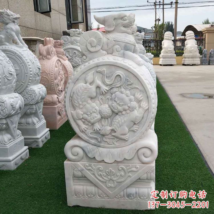 南阳石雕牌坊抱鼓石,有艺术气息的雕塑定制