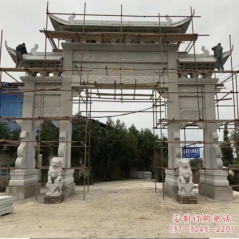 南阳领雕为您定制优雅牌坊雕塑