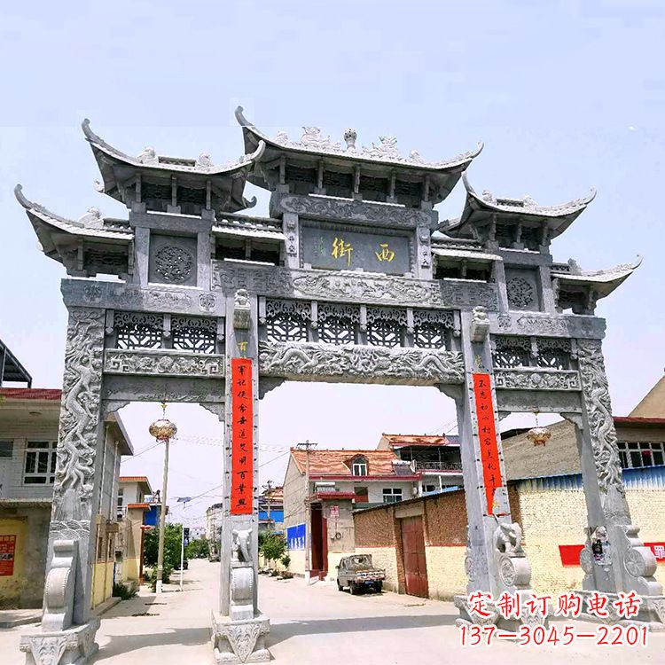 南阳石雕牌坊雕塑