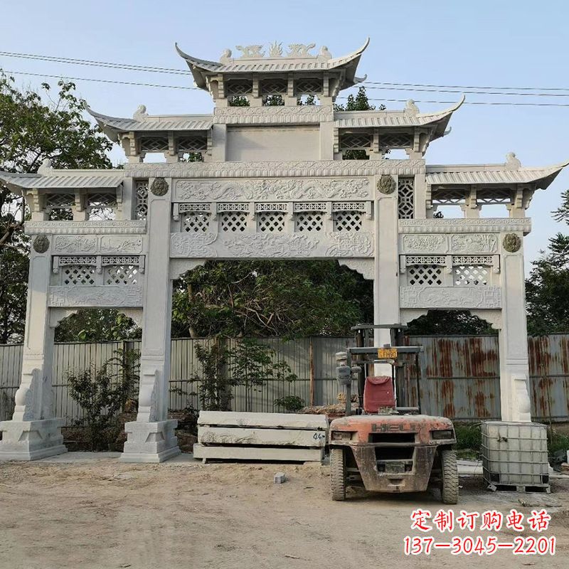 南阳石雕牌坊楼兰雕塑产品介绍: