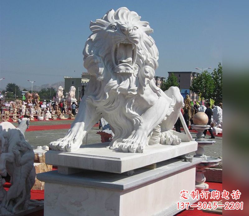 南阳狮子雕塑,带来王者气派