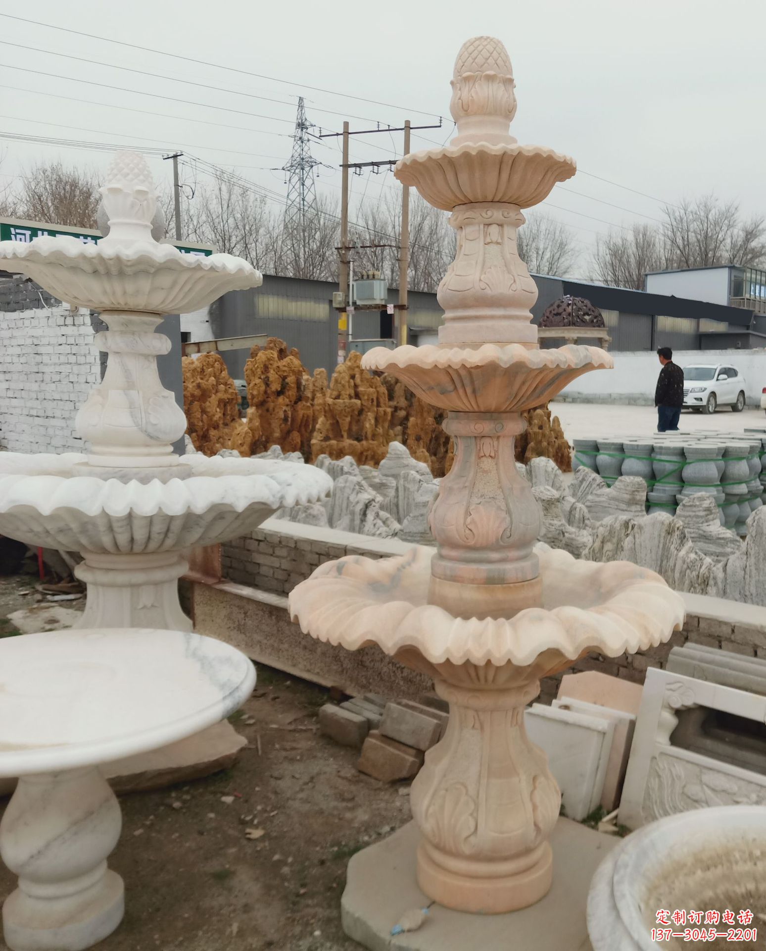 南阳精美石雕喷泉风水球,为家居增添灵气