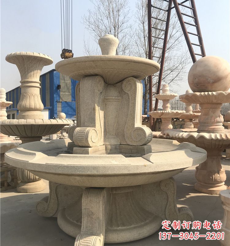 南阳石雕喷泉池:定制精美的雕塑水池