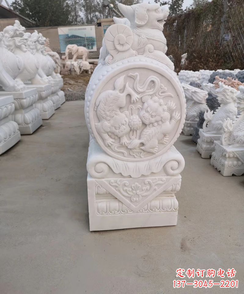 南阳高级雕塑定制-门墩雕塑