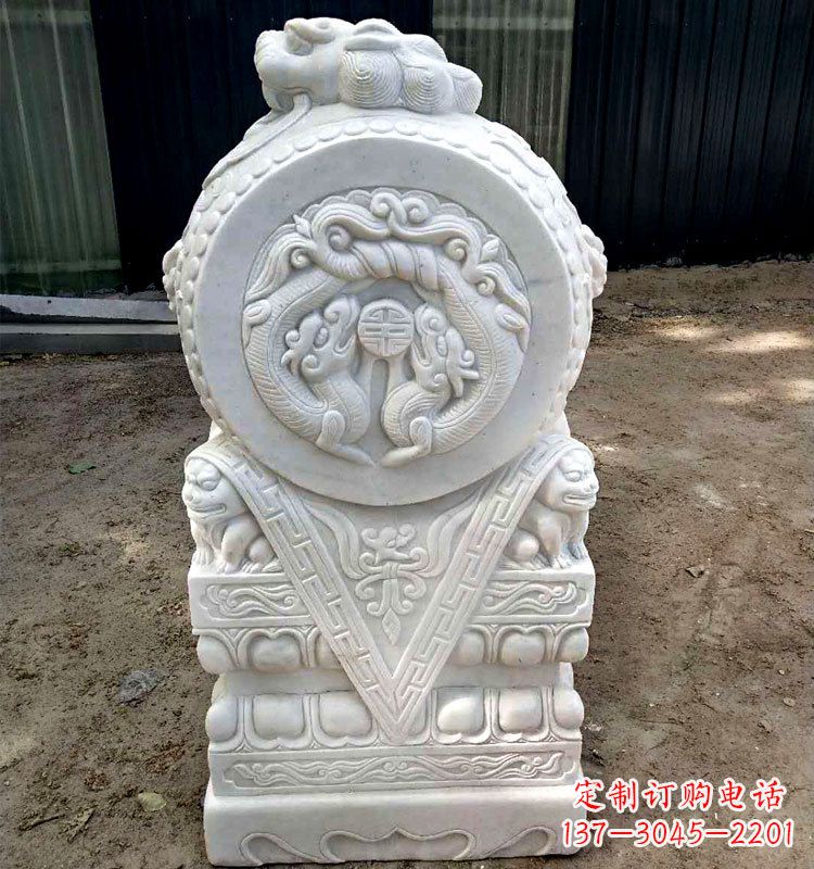 南阳精致麒麟,点亮门墩