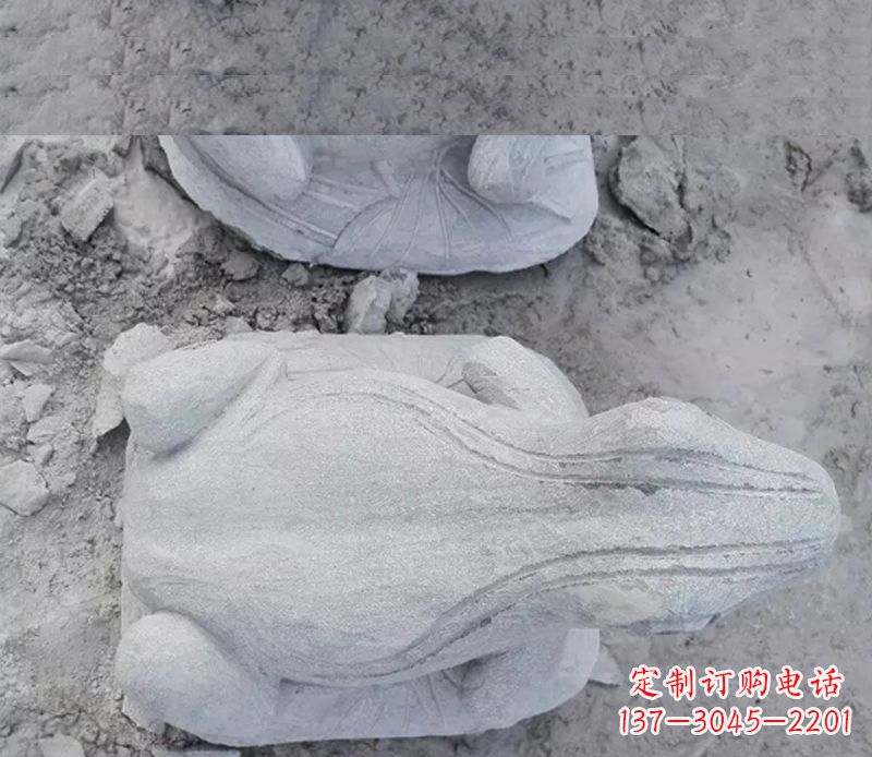 南阳石雕青蛙雕塑