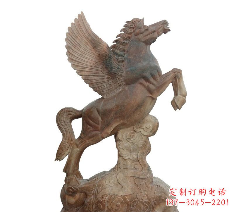 南阳石雕祥云飞马