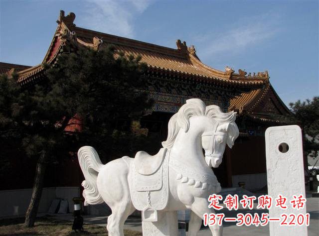 南阳石雕小马