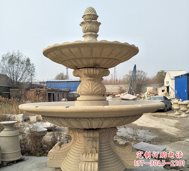 南阳石雕小鱼喷泉