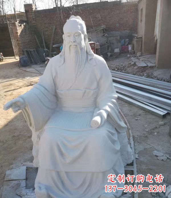 南阳石雕校园孔子人物雕塑