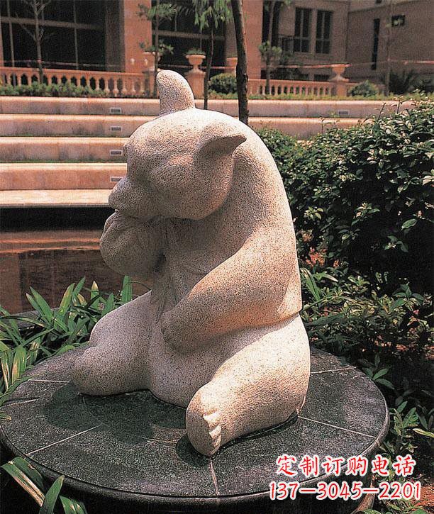 南阳石雕熊猫