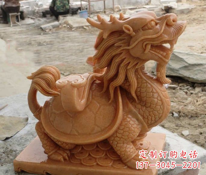 南阳石雕招财龙龟